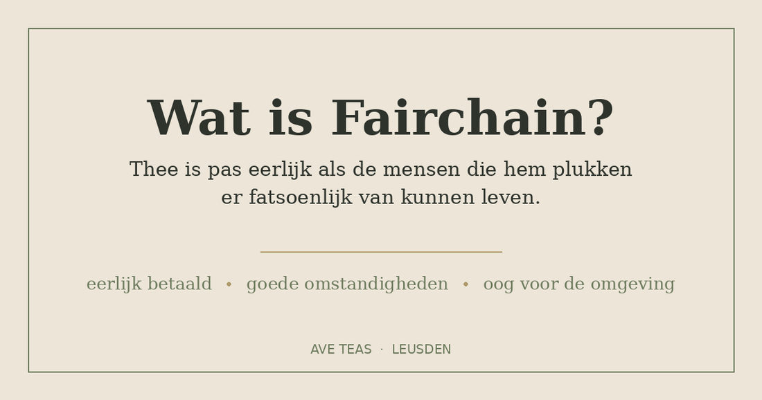 Wat is Fairchain, en waarom staat het op onze verpakking?