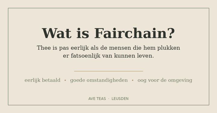 Wat is Fairchain, en waarom staat het op onze verpakking?