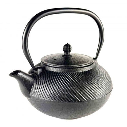 Kurotama Zwarte Gietijzeren Theepot met Metaalfilter - 1 Liter Duurzaam Genot
