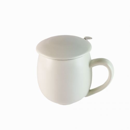 Alveus Haiku Mok Wit Keramiek met Metalen Filter - Perfect voor Thee Liefhebbers