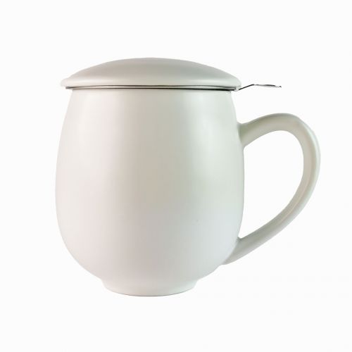 Alveus Haiku Mok Wit Keramiek met Metalen Filter - Perfect voor Thee Liefhebbers