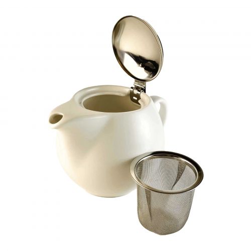 Alveus Haiku Keramische Theepot Wit 500ml met Metalen Filter Elegant Design
