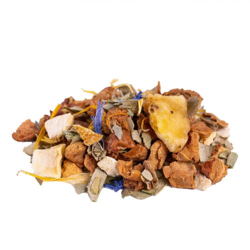 Biologische Mango Bloedsinaasappel Kruidenthee: Exotische Vruchtenmelange met Natuurlijke Aroma's