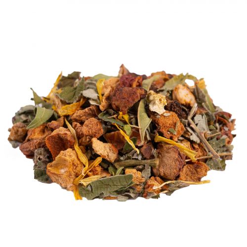 Biologische Zwaaiende Kruidenthee met Citroen-Mango Smaak, Fruitige Thee Melange