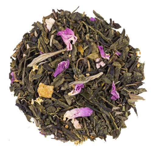 Biologische Jasmijnroos Groene Thee: Delicate Bloemige Melange met Perzik & Vanille