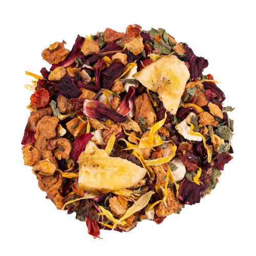 Fruitige Familie Biologische Thee Mengeling met Exotische Sinaasappel & Mango Smaak