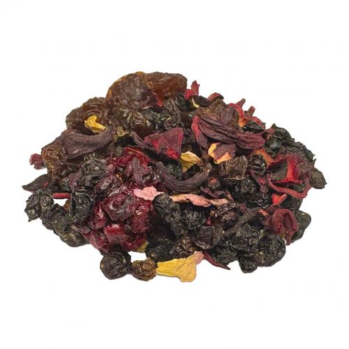 Biologische Hibiscus Tuin Thee: Fruitige Vanille Bessen Melange