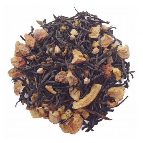 Biologische Zwarte Thee 'Appelcake': Verfijnde Melange met Groene Appel, Peer en Specerijen