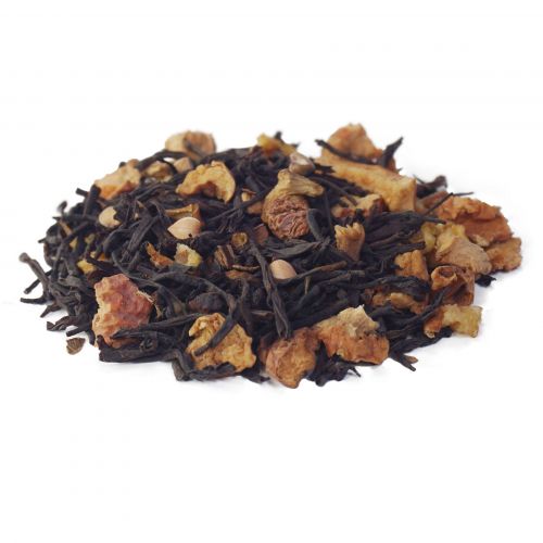 Biologische Zwarte Thee 'Appelcake': Verfijnde Melange met Groene Appel, Peer en Specerijen