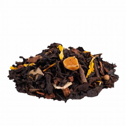 Premium Biologische Karamel Pu Erh Thee met Kokos, Kaneel & Mariëgold - Heerlijke Warme Drank