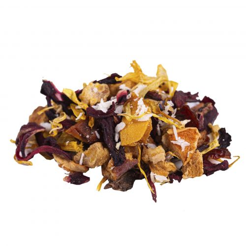 Biologische Kokos Caribbean Droom Fruitthee: Exotische Blend met Mango en Kokos