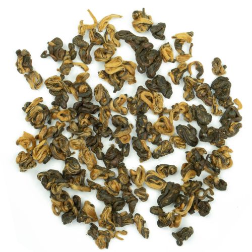 Biologische Zwarte Gouden Slak Thee: Eerste Kwaliteit Handgerolde Bladthee