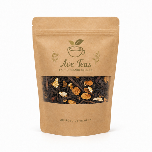 Pu Erh Kerstthee Met kaneel, cacao en noten